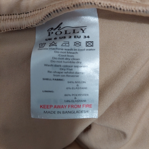 NWT OH POLLY FEELING GOOD LONG PUFF SLEEVE RUCHED MESH MINI DRESS US 2 UK 6. - Picture 10 of 11